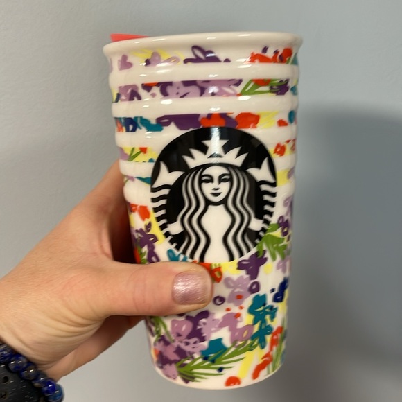 Starbucks Floral Ceramic travel cup 10oz 2016 edition - Picture 7 of 7